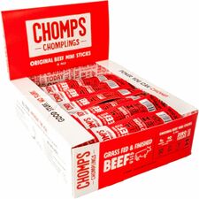 CHOMPS Chomplings Snack Sticks-Gluten-free  No Added Harmones-Original Beef Jerky  Spicy-0.50 Oz-24/Pack
