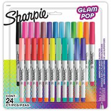 Sanford Glam Pop Permanent Markers-Ultra Fine Marker Point-Assorted-24/Pack