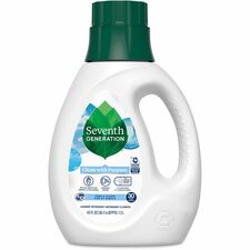 Seventh Generation Natural Laundry Detergent-Liquid-50 Fl Oz 1.6 Quart-1 Each-White  Green  Blue
