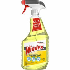 Windex&reg  Multisurface Disinfectant Spray-Spray-32 Fl Oz 1 Quart-Citrus ScentTrigger Bottle-8/Carton-Yellow
