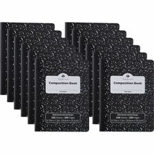 Sparco Composition Notebook-100 Sheets-Letter-Black Cover-12/Pack