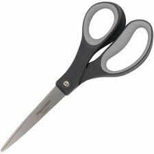 Fiskars Titanium Soft Grip Scissors-Titanium Nitride-Gray-2/Pack