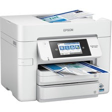 Epson WorkForce Pro WF-C4810 Inkjet Multifunction Printer-Color-Copier/Fax/Printer/Scanner-Automatic Duplex Print-Color Scanner-1200 Dpi Optical Scan-Color Fax-Wireless LAN-For Plain Paper Print