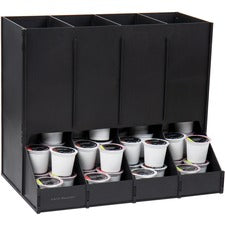 Mind Reader Abundant Compact Coffee Pod Dispenser-4 Compartments-Compact  Heavy Duty  Easy To Clean-Black-Plastic-1 Each