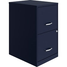 LYS SOHO File Cabinet-14.3" X 18" X 24.5"-2 X Drawers For File  Document-Letter-Glide Suspension  Locking Drawer  Pull Handle-Blue-Baked Enamel-Steel-Recycled-Assembly Required