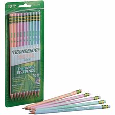 Dixon Wood Pencils-Graphite Lead-Assorted Wood Barrel-10/Box