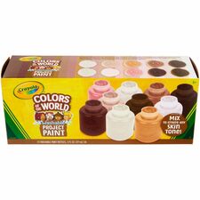 Crayola Colors Of The World Washable Kids Paint-Liquid-2 Fl Oz-10/Pack-Assorted