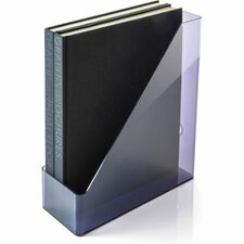 Officemate Literature/Magazine Holder-Vertical-12.2" X 10.3" X 4.3" X-Plastic-1 Each-Translucent Gray-Sturdy  Durable  Reusable