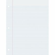 Pacon College-Ruled Filler Paper-500 Sheets-Ruled Red Margin-3 Holes-8 1/2" X 11"-White Paper-Smooth  Hole-punched  Recyclable-1 Pack