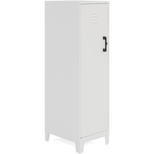 LYS SOHO Locker-4 Shelves-for Office  Home  Classroom  Playroom  Basement  Garage  Cloth  Sport Equipments  Toy  Game-Overall Size 53.4" X 14.3" X 18"-Pearl White-Steel