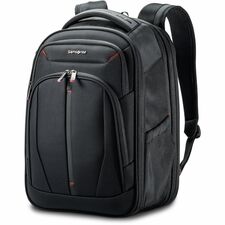 Samsonite Carrying Case Backpack For 12.9" To 15.6" Notebook  File  Book  Table-Black-1680D Ballistic Polyester  Mesh Body-Tricot Interior Material-Handle  Shoulder Strap-1 Each