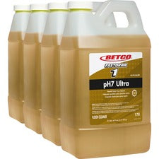 Betco PH7 Ultra Floor Cleaner-FASTDRAW 1-Concentrate Liquid-67.6 Fl Oz 2.1 Quart-Pleasant Lemon Scent-4/Carton-Yellow