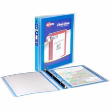Avery Flexi-view Binder With Round Rings 3 Rings 1" Capacity 11x8.5 Blue