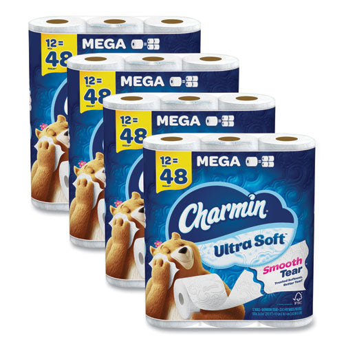 Charmin Ultra Soft Bathroom Tissue Mega Roll Septic Safe 2-ply White 224 Sheets/roll 12 Rolls/pack