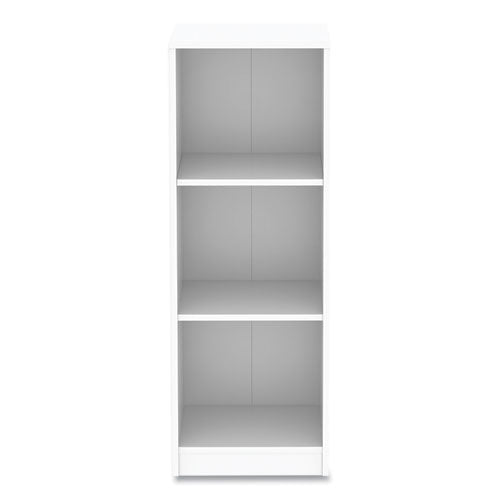 Workspace By Alera Three-shelf Narrow-footprint Bookcase 15.75"x11.42"x44.33" White