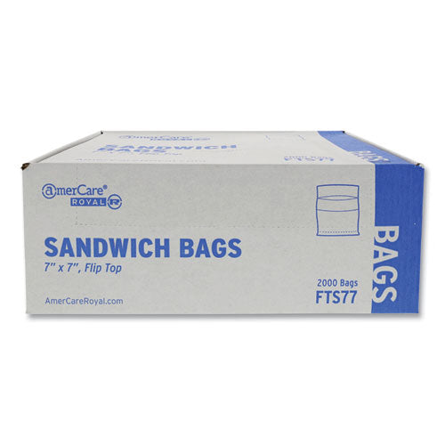 AmerCareRoyal Flip Top Bag 7"x7" Clear 2000/Case