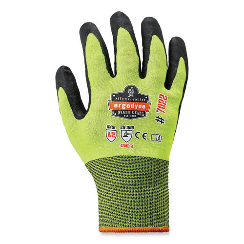 Ergodyne Proflex 7022-case Ansi A2 Coated Cr Gloves Dsx Lime X-large 144 Pairs/Case