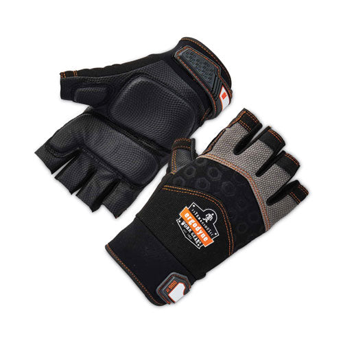 Ergodyne Proflex 900 Half-finger Impact Gloves Black Medium Pair