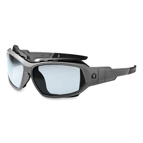 Ergodyne Skullerz Loki Safety Glasses/goggles Matte Gray Nylon Impact Frame Indoor/outdoor Polycarb Lens