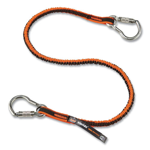 Ergodyne Squids 3111f(x) Tool Lanyard W/stainlesssteel Carabiners15lb Max Work Cap 38" To 48"orange/grayships In 1-3 Business Days