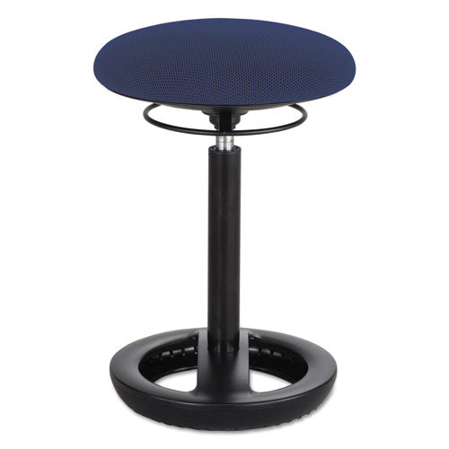 Safco Twixt Desk Height Ergonomic Stool Supports Up To 250lb 22.5" Seat Height Blue Seat Black Base