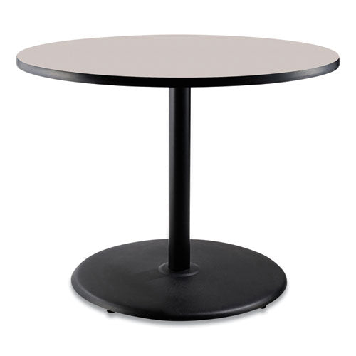 NPS Cafe Table 36" Diameterx30h Round Top/base Gray Nebula Top Black Base