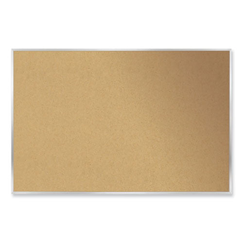 Ghent Aluminum-frame Natural Corkboard 72.5x48.5 Tan Surface Satin Aluminum Frame