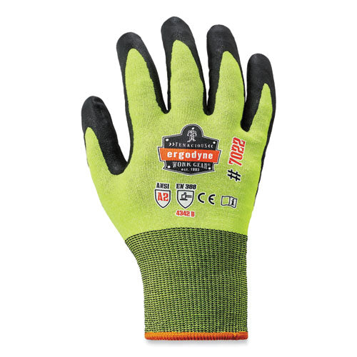 Ergodyne Proflex 7022-case Ansi A2 Coated Cr Gloves Dsx Lime 2x-large 144 Pairs/Case