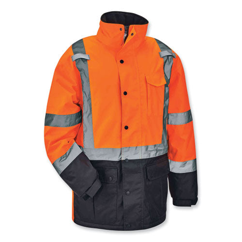 Ergodyne Glowear 8384 Class 3 Hi-vis Quilted Thermal Parka 4x-large Orange