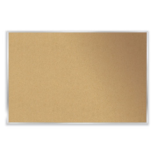 Ghent Aluminum-frame Natural Corkboard 96.5x48.5 Tan Surface Satin Aluminum Frame