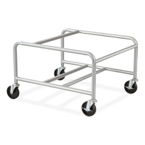 Safco Sled Base Stack Chair Cart Metal 500 Lb Capacity 23.5"x27.5"x17" Silver