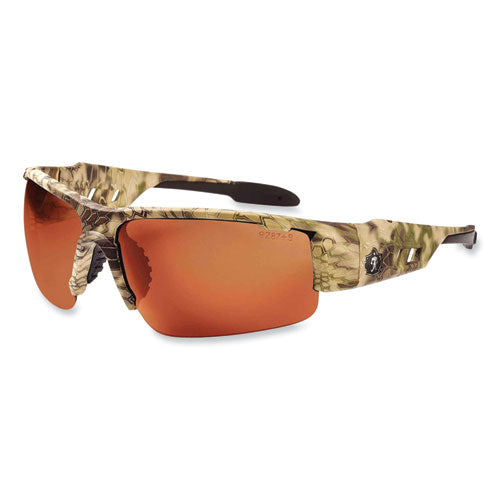 Ergodyne Skullerz Dagr Safety Glasses Kryptek Highlander Nylon Impact Frame Polrizd Copper Polycarb Lens