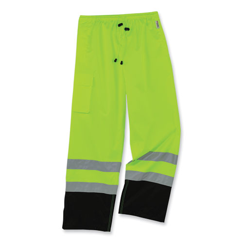 Ergodyne Glowear 8915bk Class E Hi-vis Rain Pants Black Bottom 2x-large Lime