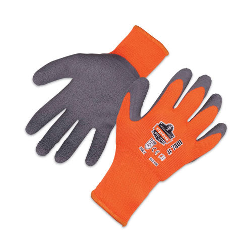 Ergodyne Proflex 7401 Coated Lightweight Winter Gloves Orange Large 144 Pairs