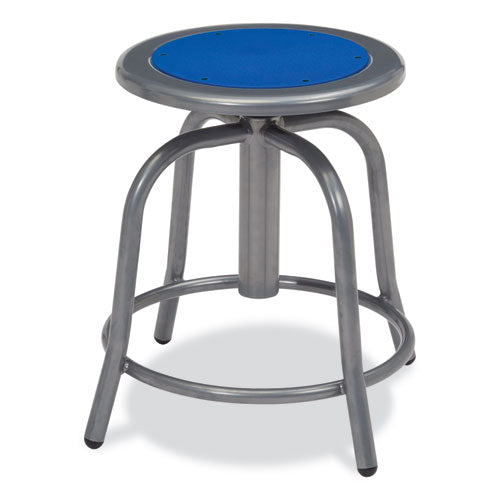 NPS 6800 Series Height Adj Metal Seat Stool Supports 300 Lb 18"-24" Seat Ht Persian Blue Seat/gray Base Ships In 1-3 Bus Days