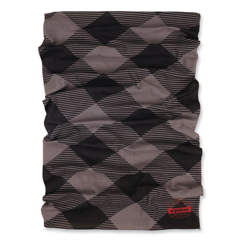 Ergodyne Chill-its 6485 Multi-band Polyester One Size Fits Most Gray Buffalo Plaid