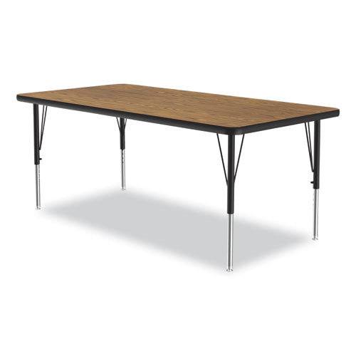 Correll Height-adjustable Activity Tables Rectangular 60wx30dx19h Medium Oak 4/pallet
