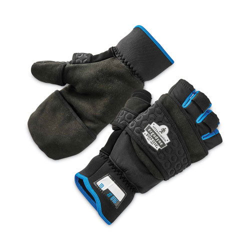 Ergodyne Proflex 816 Thermal Flip-top Gloves Black 2x-large Pair