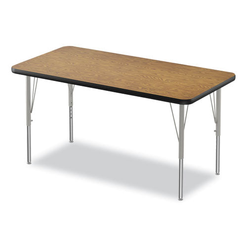 Correll Height-adjustable Activity Tables Rectangular 48wx24dx10h Medium Oak 4/pallet