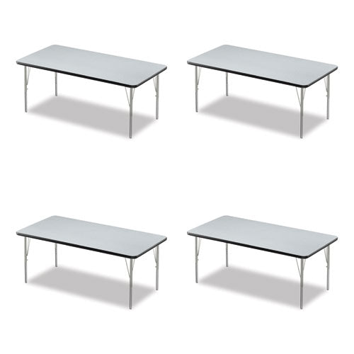 Correll Adjustable Activity Table Rectangular 60"x30"x19" To 29" Granite Top Black Legs 4/pallet