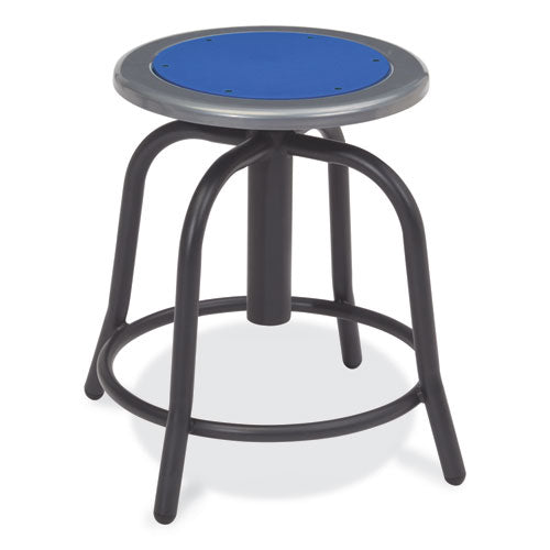 NPS 6800 Series Height Adj Metal Seat Stool Supports 300 Lb 18"-24" Seat Ht Persian Blue Seat/black Baseships In 1-3 Bus Days