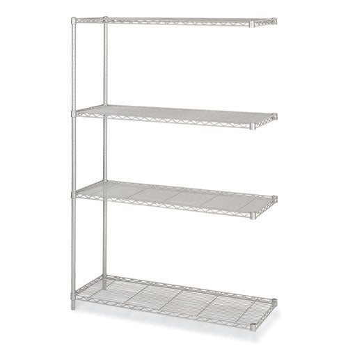 Safco Industrial Add-on Unit Four-shelf 48wx18dx72h Steel Metallic Gray