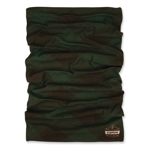 Ergodyne Chill-its 6485 Multi-band Polyester One Size Fits Most Green Buffalo Plaid