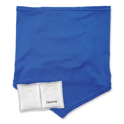 Ergodyne Chill-its 6482 Cooling Neck Gaiter Bandana Pocket Kit Polyester/spandex Large/x-large Blue