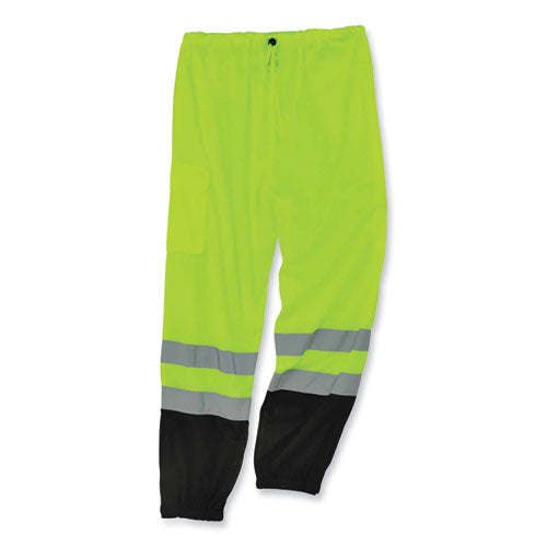 Ergodyne Glowear 8910bk Class E Hi-vis Pants With Black Bottom Polyester 2x-large/3x-large Lime