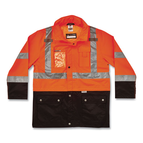 Ergodyne Glowear 8386 Class 3 Hi-vis Outer Shell Jacket Polyester 4x-large Orange