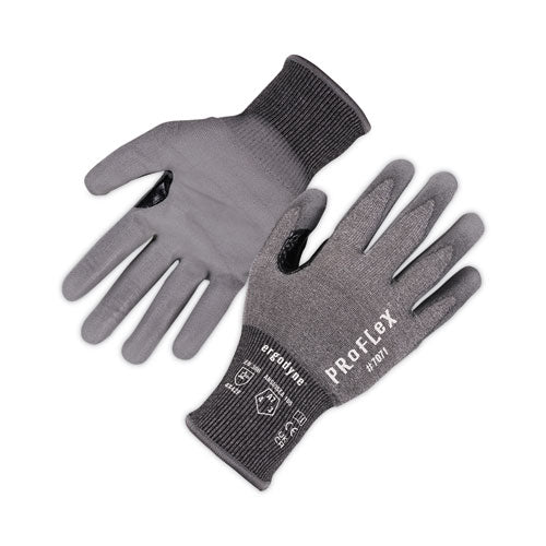 Ergodyne Proflex 7071 Ansi A7 Pu Coated Cr Gloves Gray Small Pair