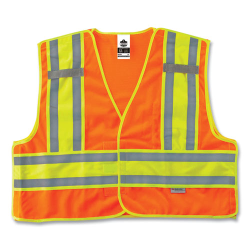 Ergodyne Glowear 8245psv Class 2 Public Safety Vest Polyester 4x-large/5x-large Orange