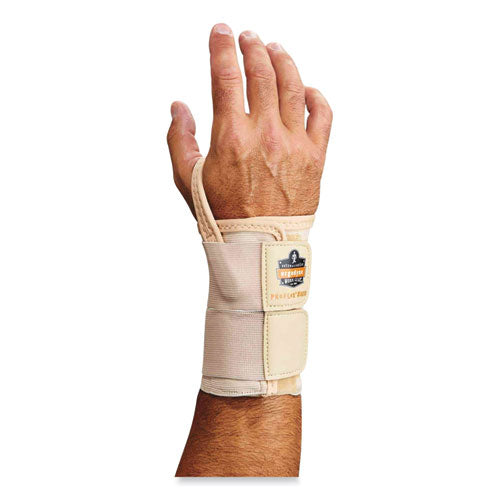 Ergodyne Proflex 4010 Double Strap Wrist Support Large Fits Left Hand Tan