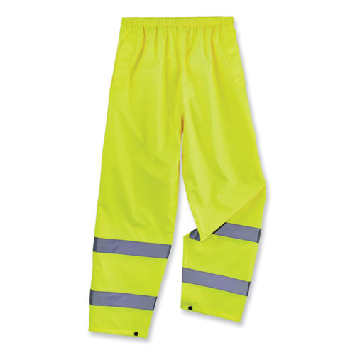 Ergodyne Glowear 8916 Class E Lightweight Hi-vis Rain Pants 4x-large Lime